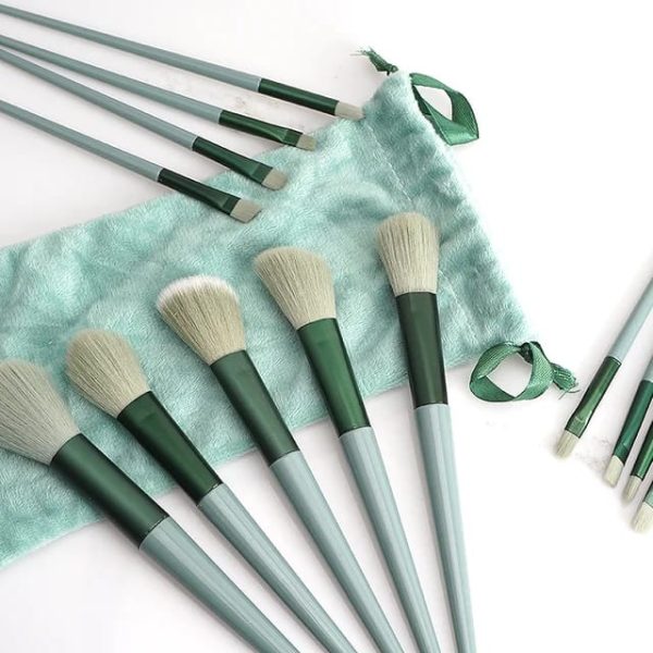 13 Pcs Makeup Brush Set In Velvet Bag