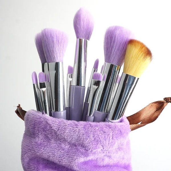 13 Pcs Makeup Brush Set In Velvet Bag