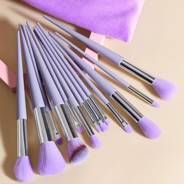 13 Pcs Makeup Brush Set In Velvet Bag