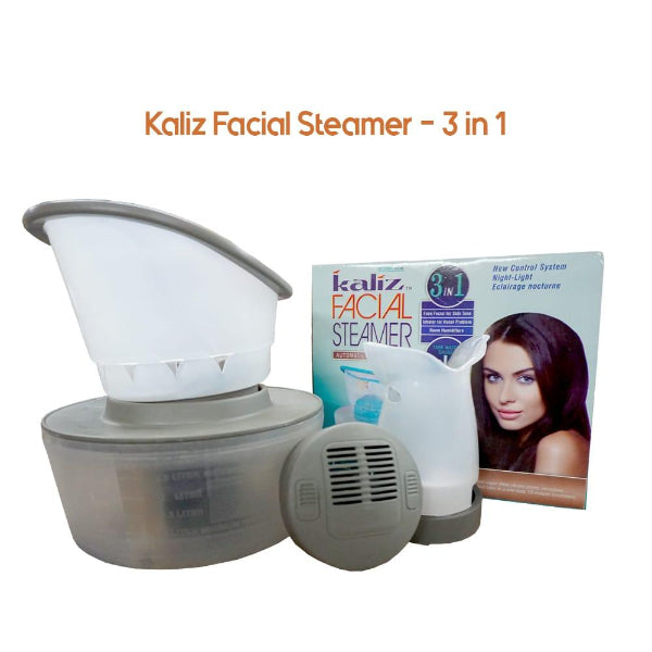 Kaliz High Quality 3 In 1 Facial Steamer With 2.5 Litre Transparent Steam Tank For 7 Hours OF Continuous