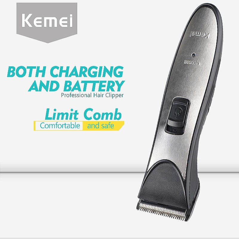 KM 3909 Rechargeable Electric Hair Trimmer & Clipper With Adjustable Comb Attachments