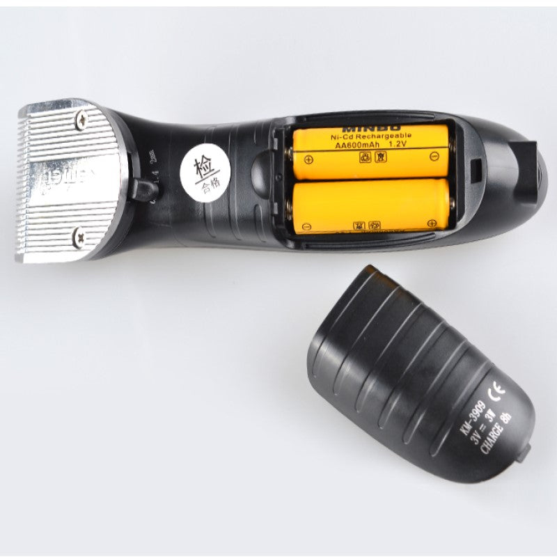 KM 3909 Rechargeable Electric Hair Trimmer & Clipper With Adjustable Comb Attachments