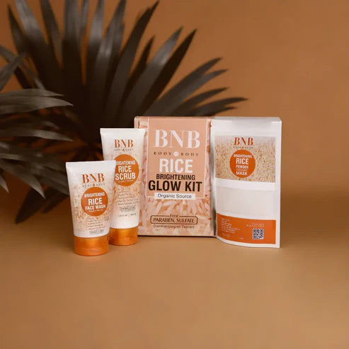 Bnb Whitening Rice Extract Bright & Glow Kit