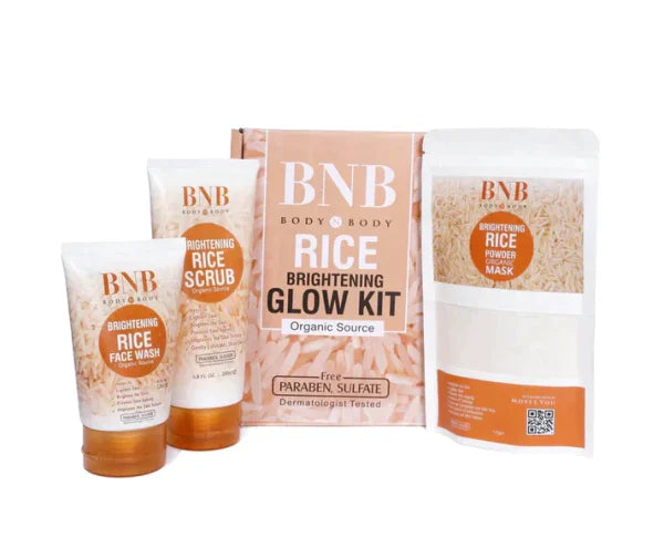 Bnb Whitening Rice Extract Bright & Glow Kit