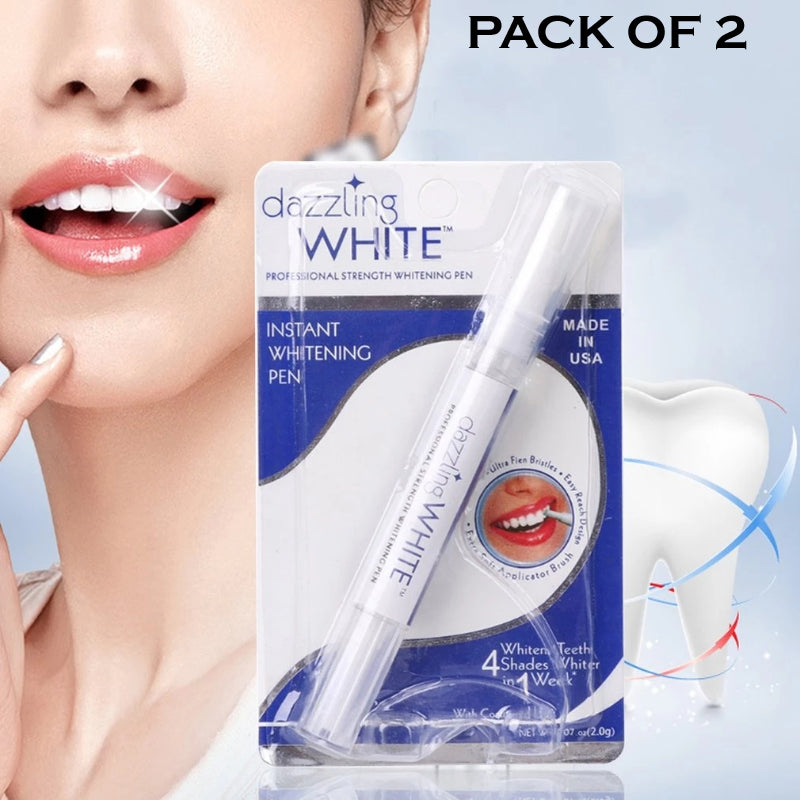 Pack Of 2 Dazzling White Hygienic Professional Strength Teeth Whitening Pens